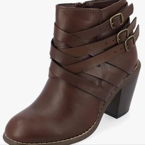 Journee Collection Women's Strap Boots Size 8.5